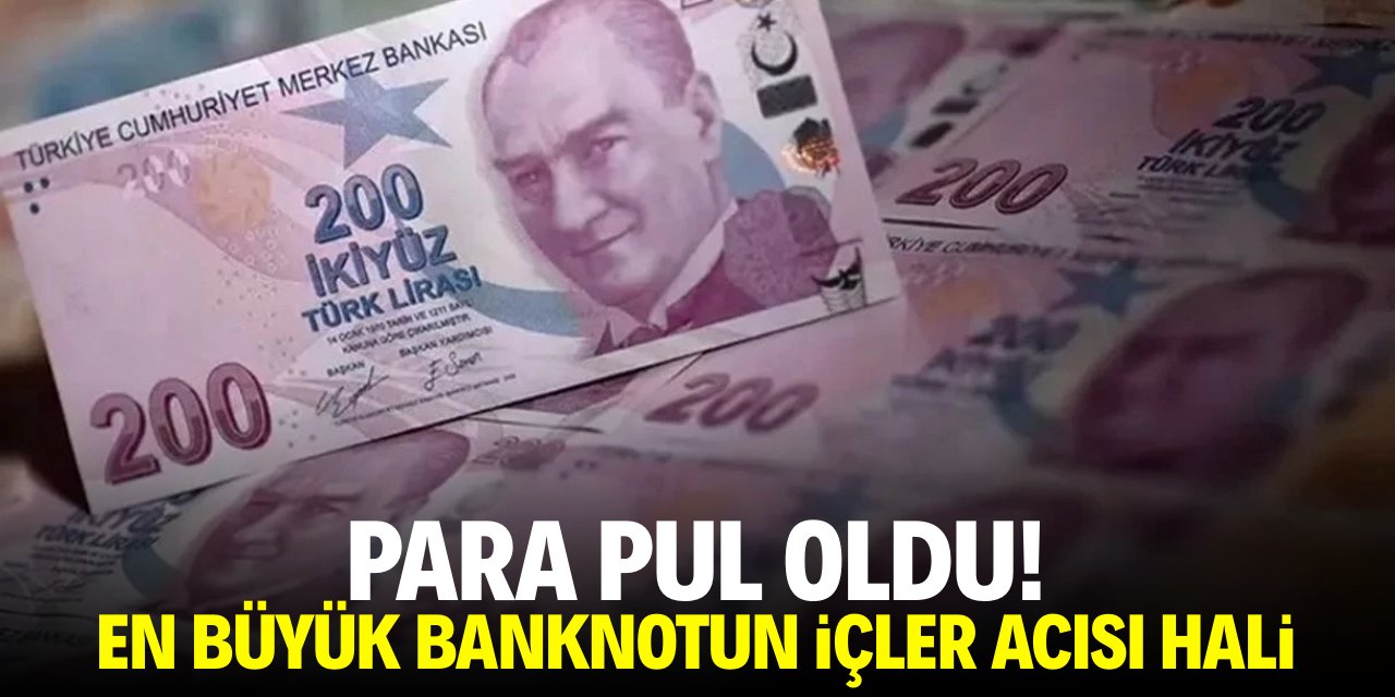Para pul oldu! En büyük banknotun içler acısı hali