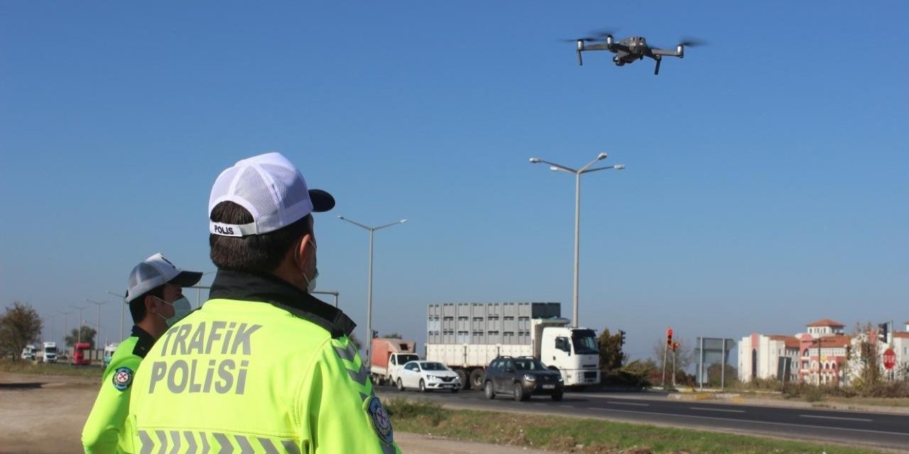 Eşiyle yer değiştirse de drona yakalandı