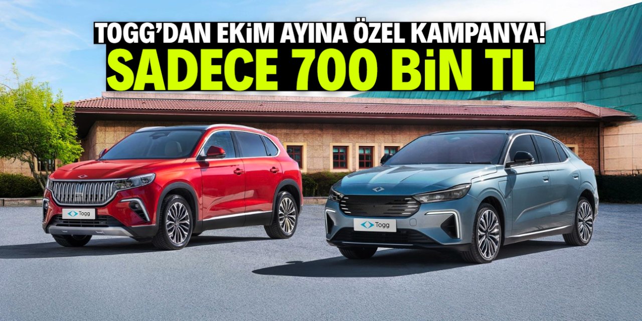 TOGG Ekim ayına özel kampanya yaptı! Sadece 700 bin TL