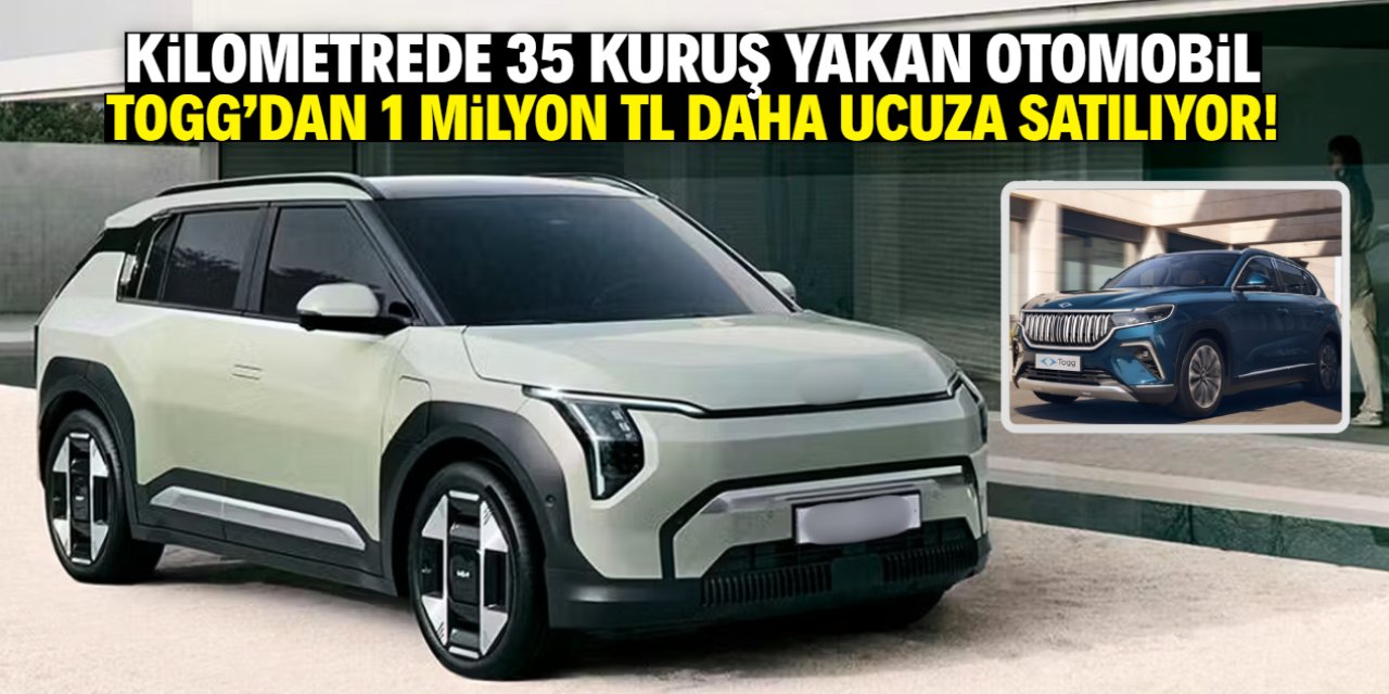Kilometrede 35 kuruş yakan otomobil TOGG'dan 1 milyon TL daha ucuz!