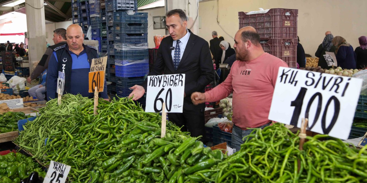 Meram'da pazarlara sıkı denetim