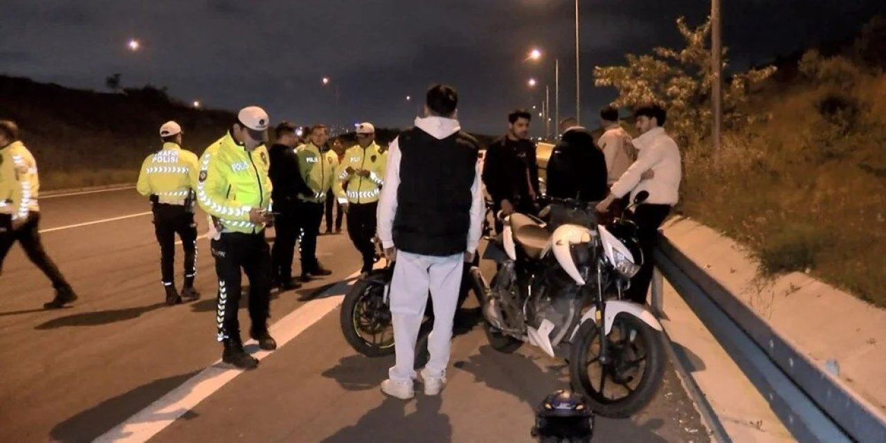 Motosiklet sürücüleri denetlendi