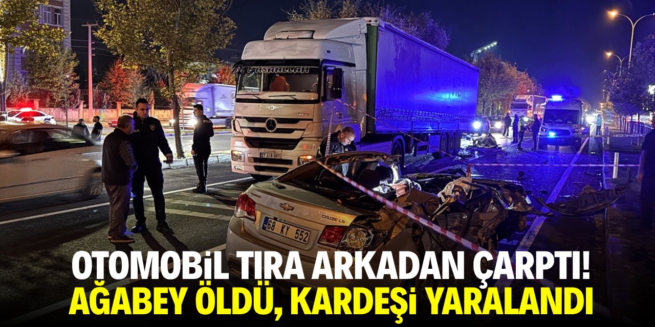 Otomobil tıra arkadan çarptı! Ağabey öldü, kardeşi yaralandı