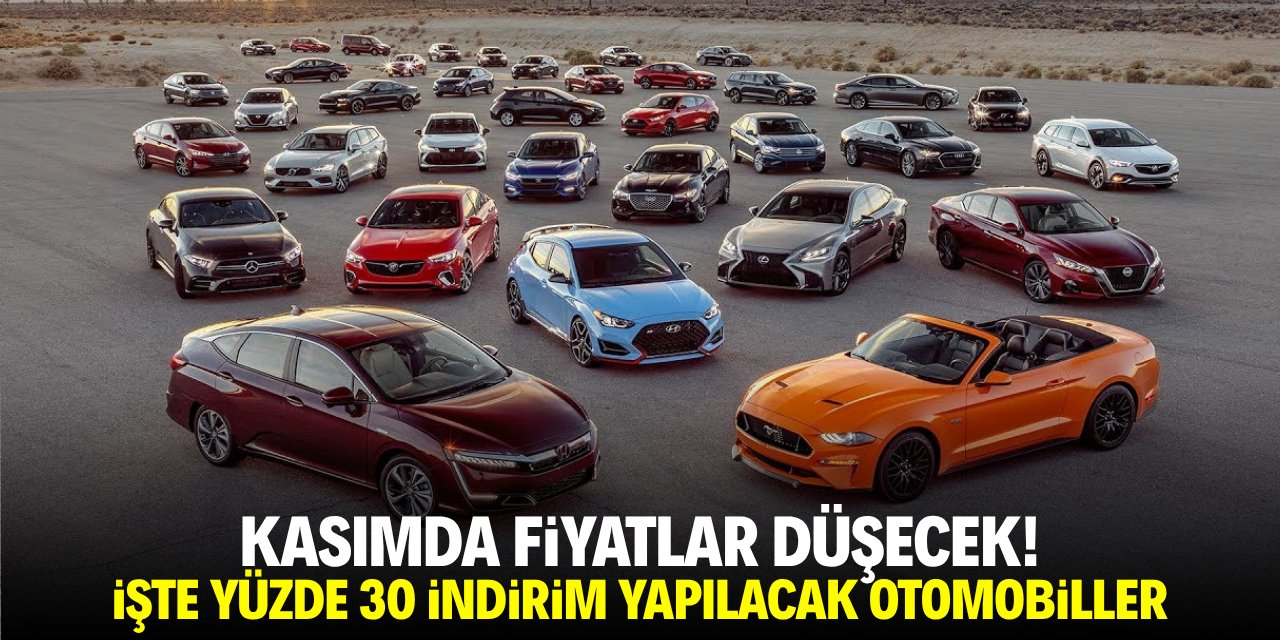 Kasımda fiyatlar düşecek! İşte indirim yapılacak otomobiller