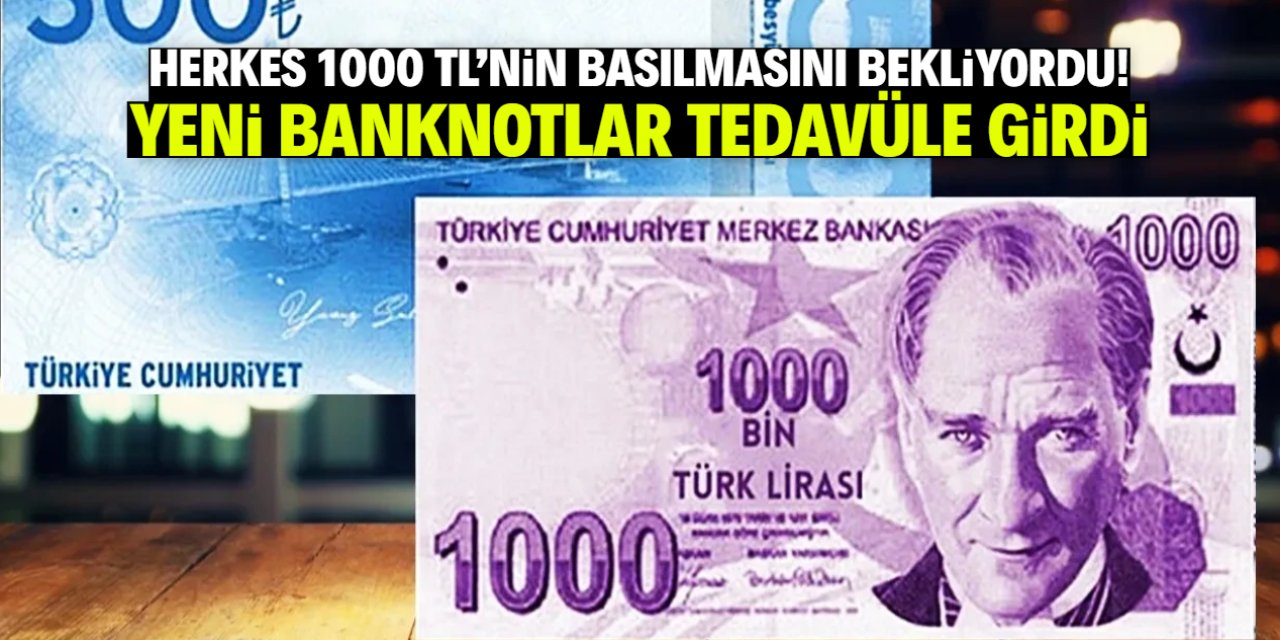 Herkes 1000 TL'nin basılmasını bekliyordu! Yeni banknotlar tedavüle girdi