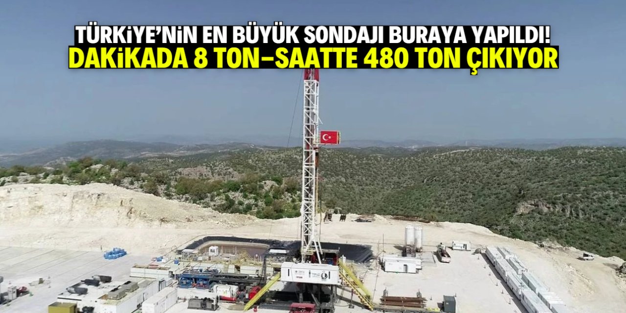 Türkiye'nin en büyük sondajı burada yapıldı! Dakikada 8 ton çıkıyor