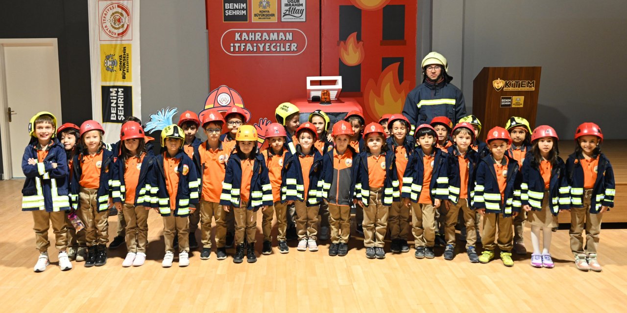 Konya'da 1. sınıflara itfaiye bilinci kazandırılıyor