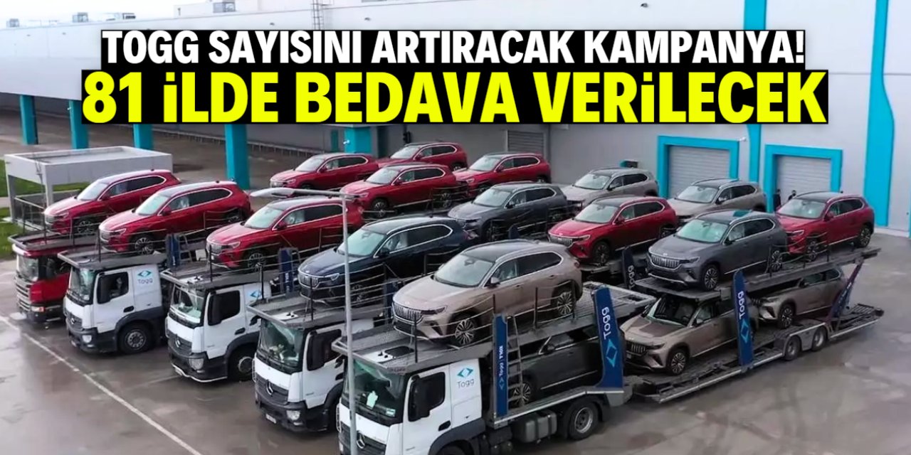 TOGG sayısını artıracak kampanya! 81 ilde 102 adet bedava verilecek