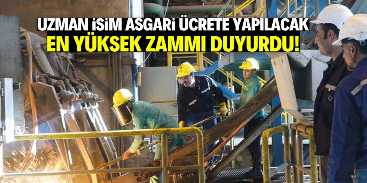 Uzman isim asgari ücrete yapılacak en yüksek zammı açıkladı!