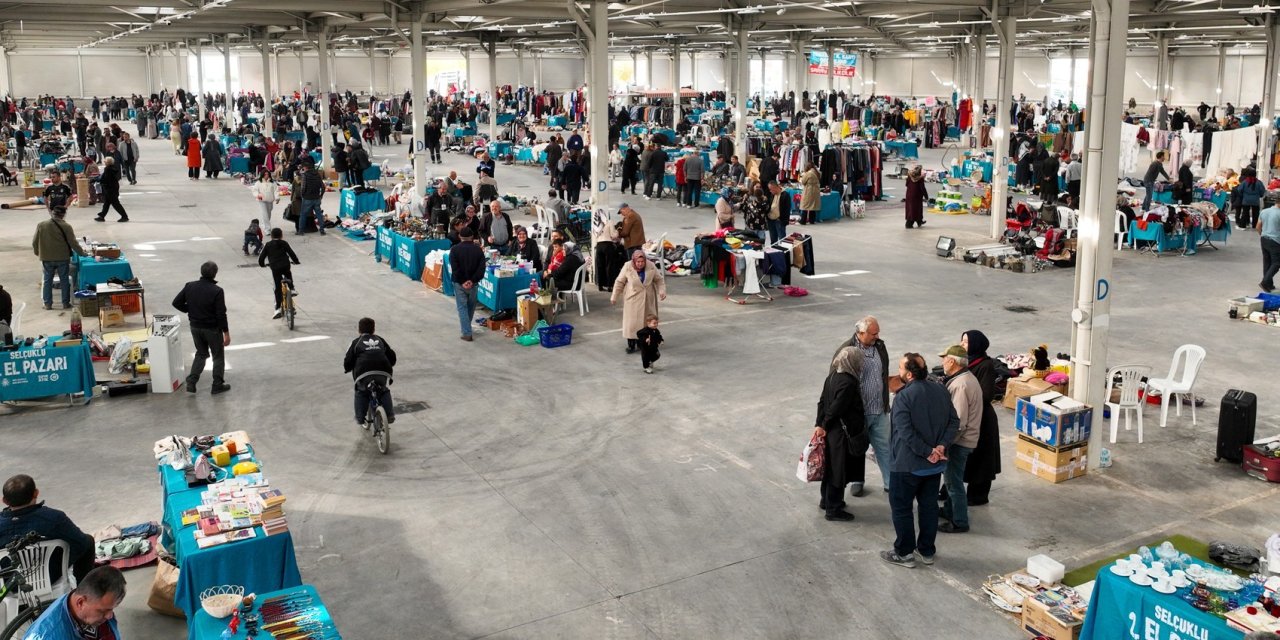 Selçuklu'nun 2. el pazarı büyük ilgi görüyor