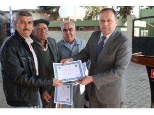 Çatak Projesine Katılan Çiftçilere Sertifikaları Verildi