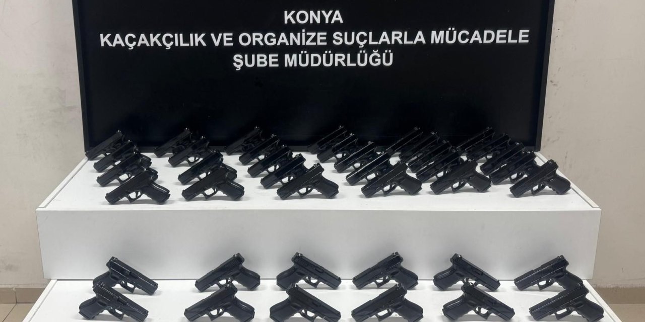 Konya'da kaçak silah operasyonları