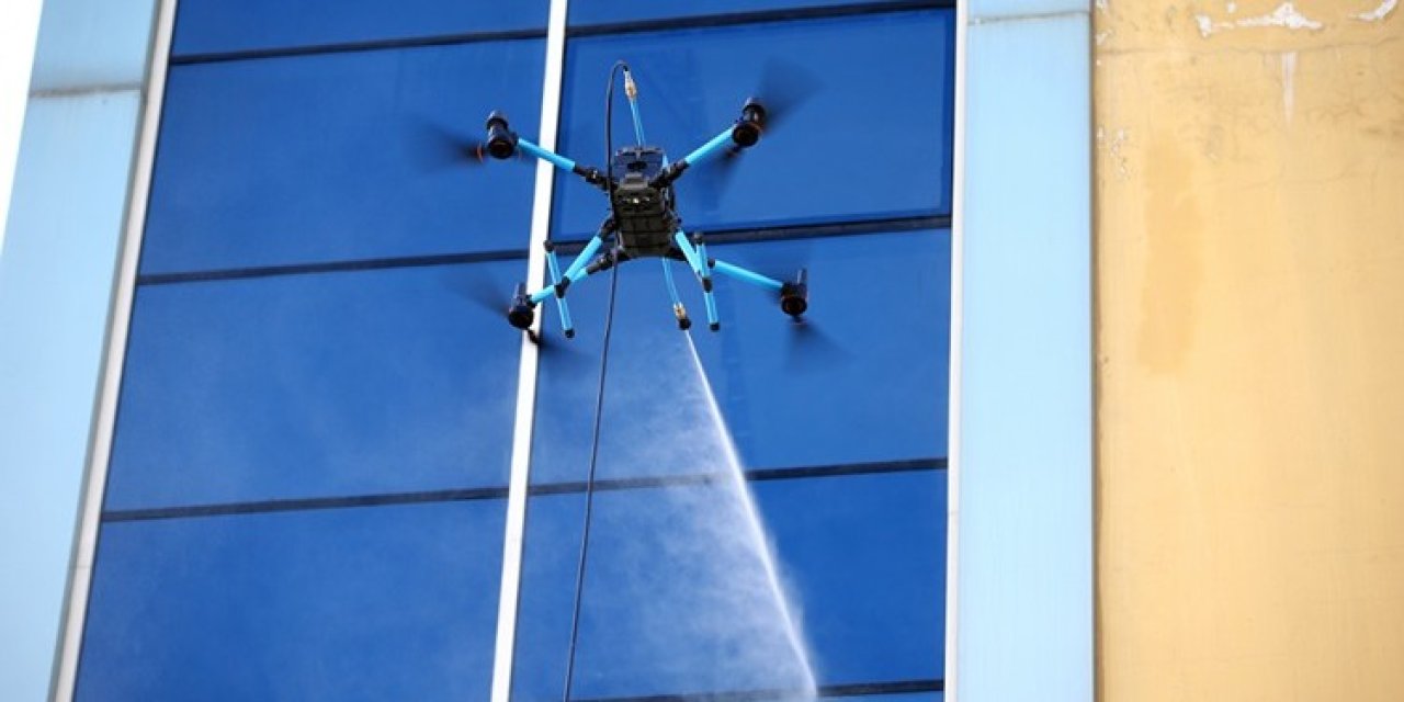 Binalara dronla dış cephe temizliği