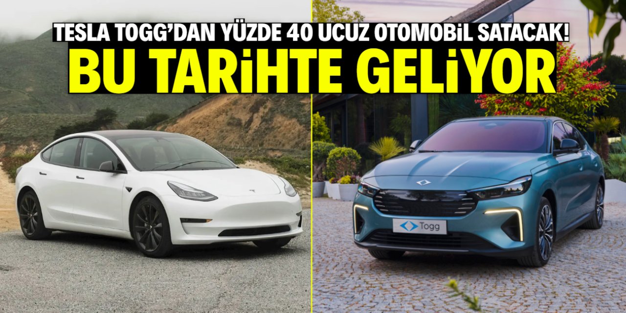 Tesla Togg'dan yüzde 40 ucuz otomobil satacak! Bu tarihte geliyor