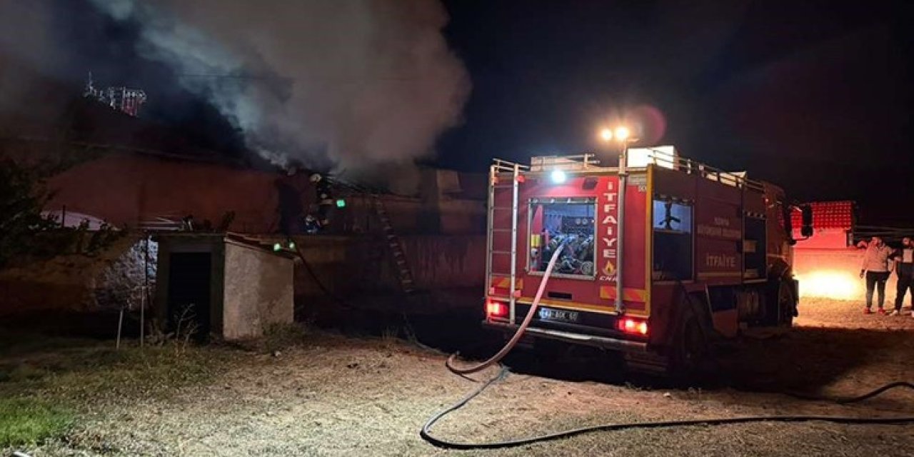 Evin deposunda çıkan yangın söndürüldü