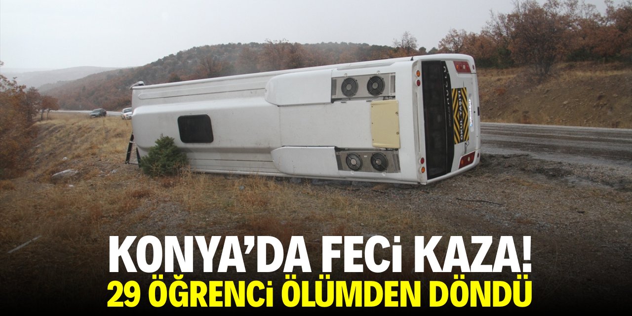 Konya'da feci kaza! Öğrenciler ölümden döndü