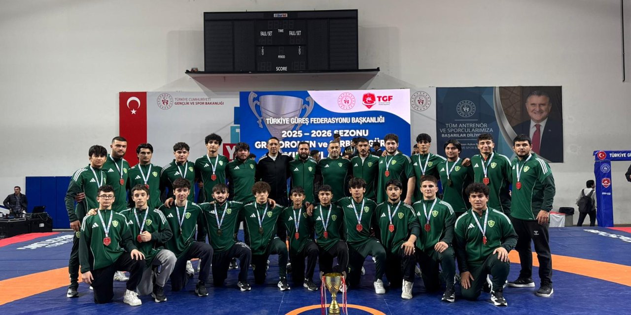 Karatay’ın pehlivanlarından Yıldızlar Ligi’nde büyük zafer