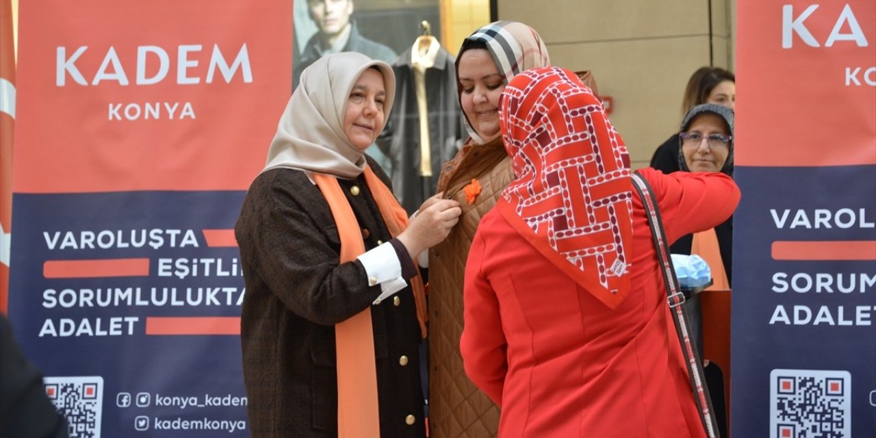 Konya'da kadına şiddete karşı dayanışma