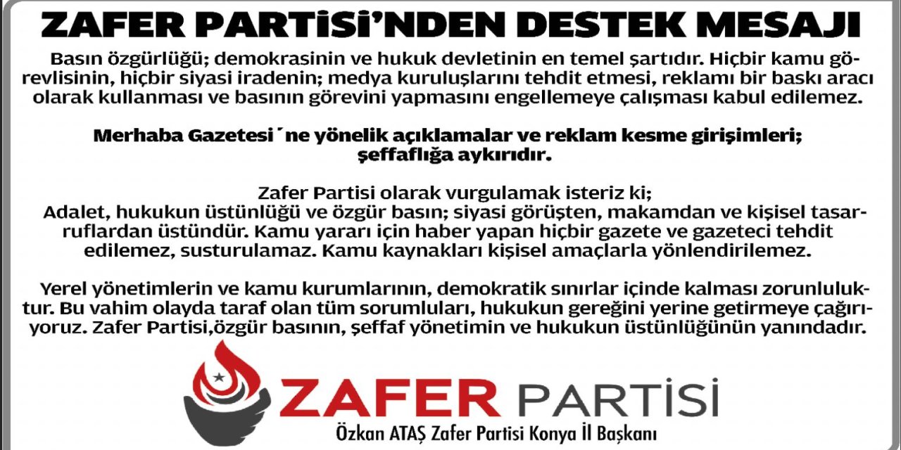 Zafer Partisi ilan