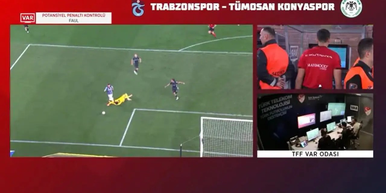 Trabzonspor-Konyaspor maçındaki VAR kayıtları açıklandı