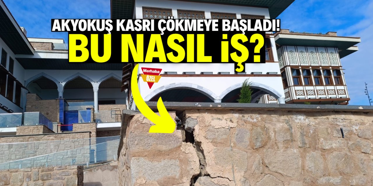 Konya manzaralı Akyokuş Kasrı çökmeye başladı! 1 yıl önce açılmıştı