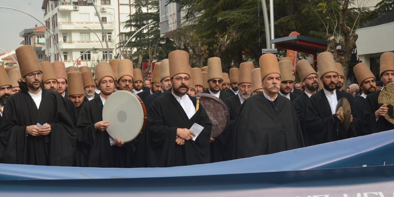 Karaman'da sema gösterisi yapıp dua ettiler