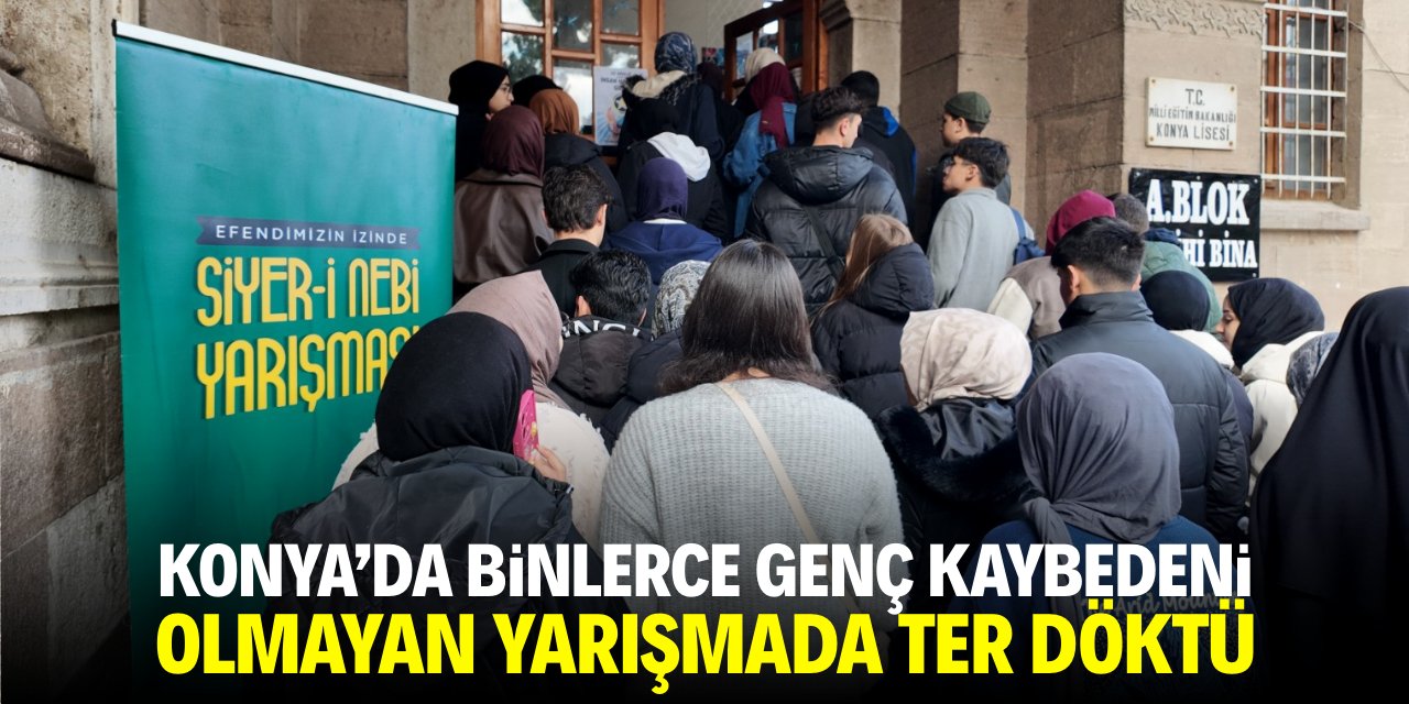 Konya’da binlerce genç kaybedeni olmayan yarışmada ter döktü