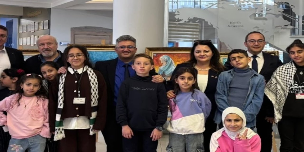 Gazzeli çocukların resimleri Tedem'de sergilendi