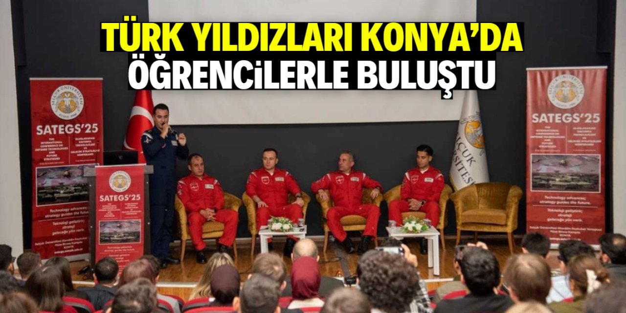 Türk Yıldızları Akrobasi Timi Konya'da öğrencilerle buluştu
