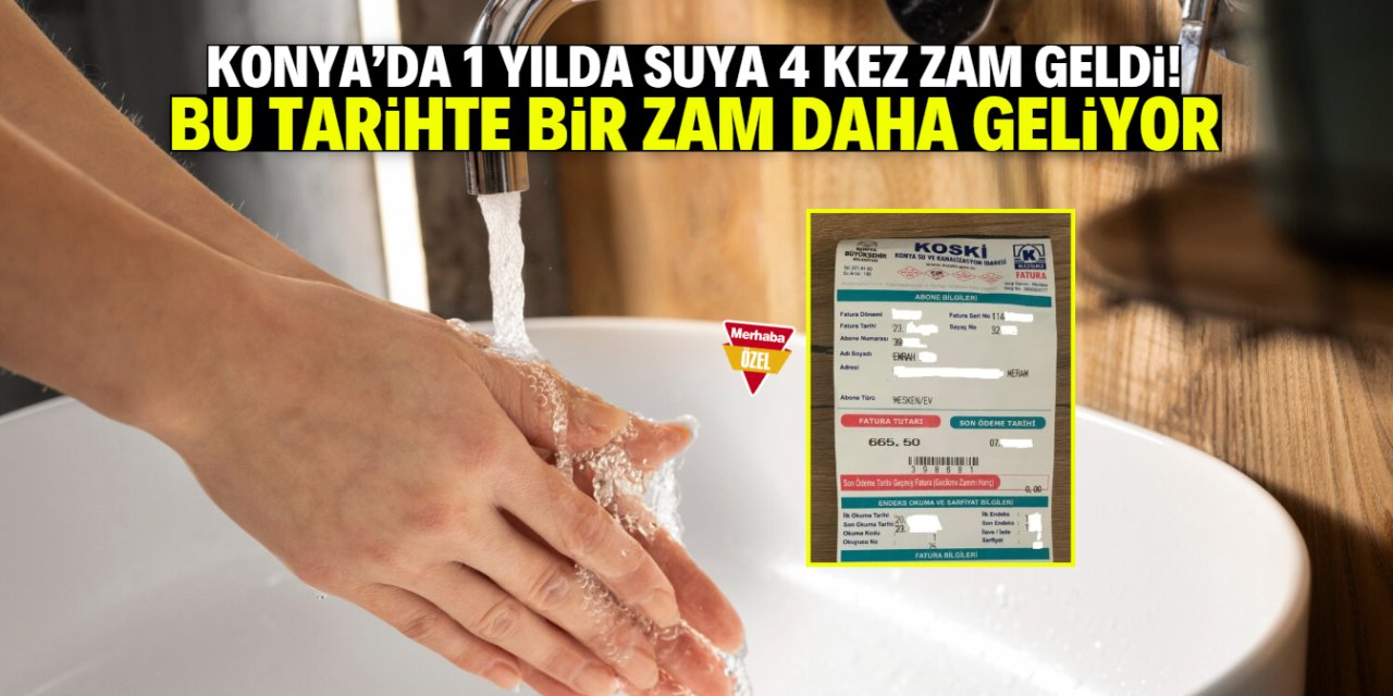 Konya'da 2025 yılına yüksek 'su faturası' damga vurdu! Yine zam geliyor