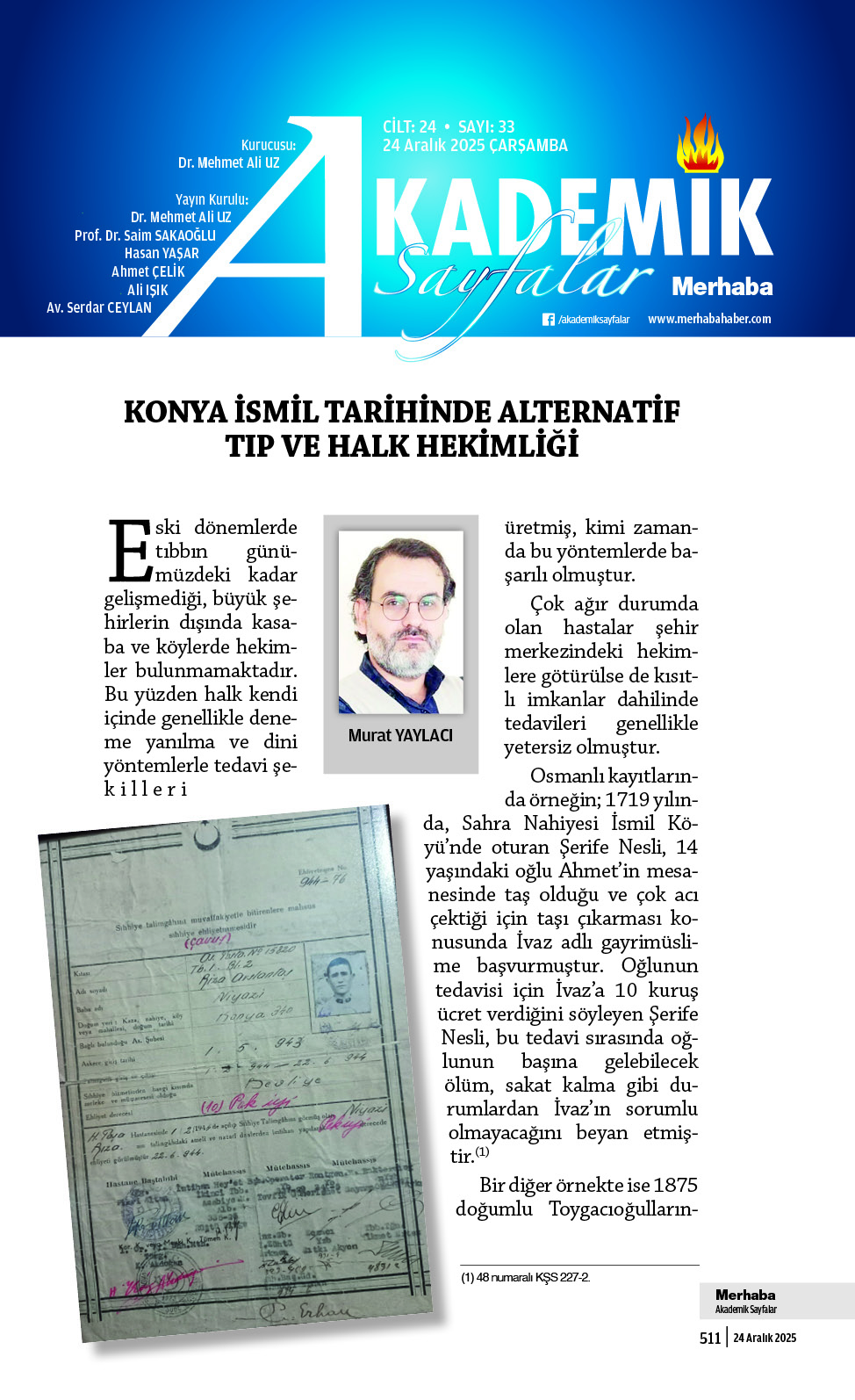 Cilt24, Sayı 33, 24 Aralık 2025