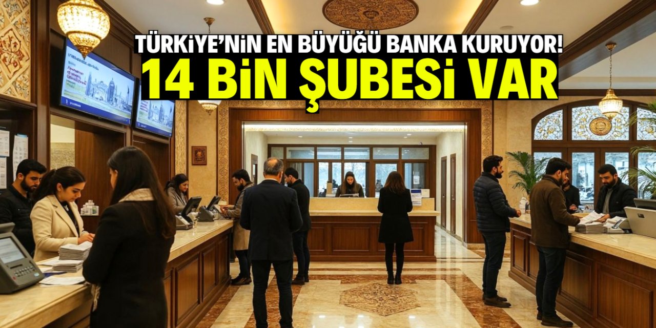 Türkiye'nin en büyüğü banka kuruyor! 14 bin şubesi var