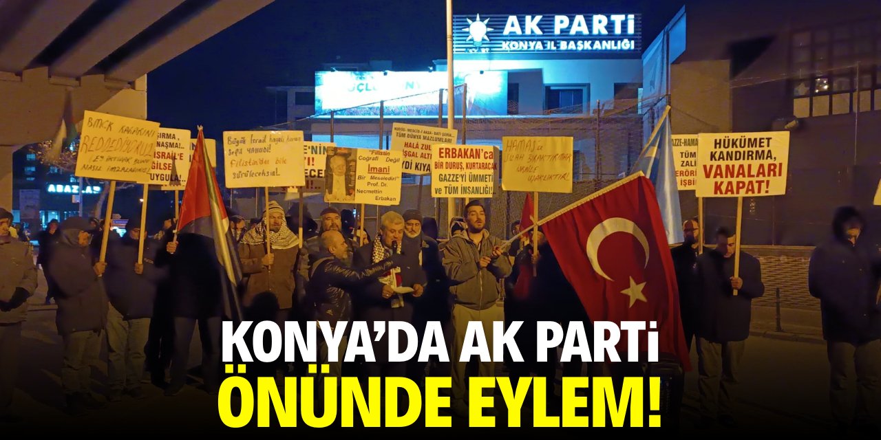 Konya'da AK Parti önünde eylem!