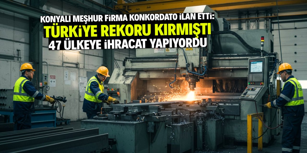 Türkiye rekoru kıran Konyalı firma konkordato ilan etti! 47 ülkeye ihracat yapıyor
