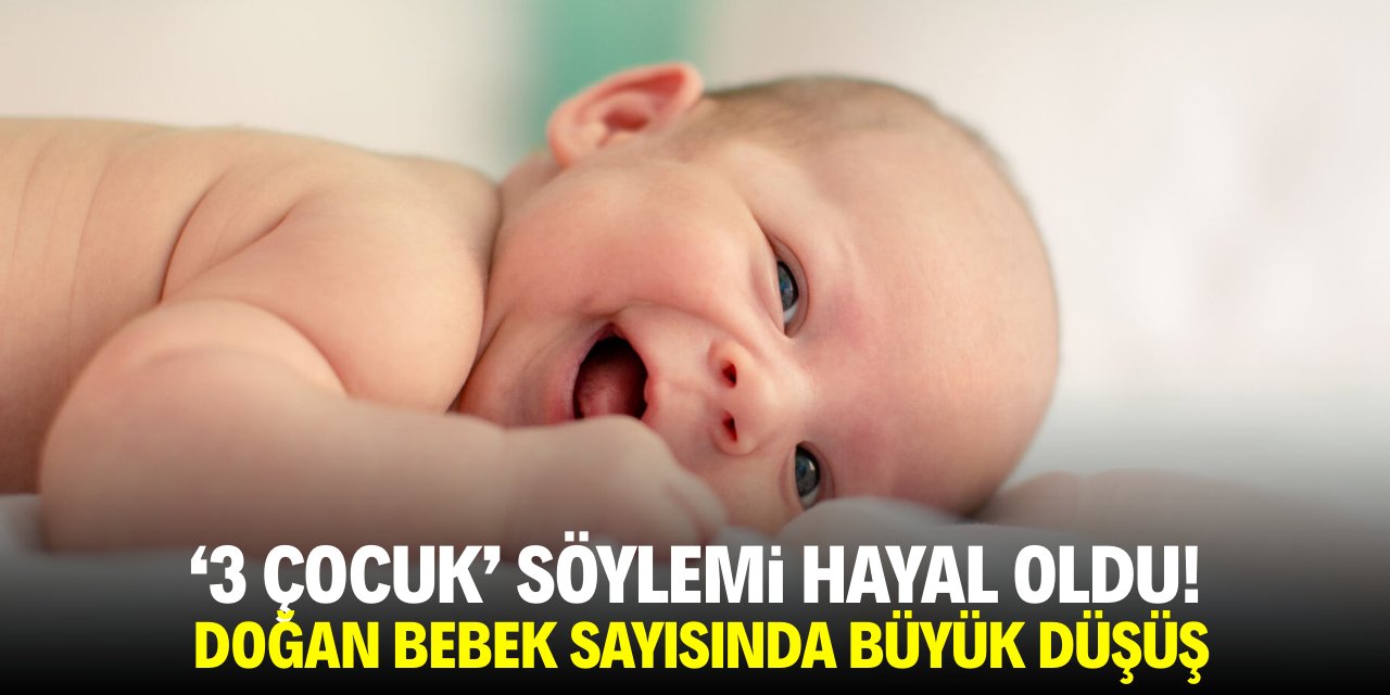 '3 çocuk' söylemi hayal oldu!  Doğan çocuk sayısında büyük düşüş!