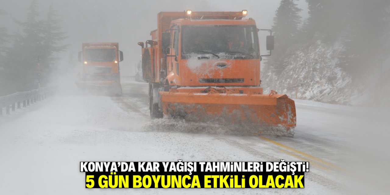 Konya'da kar yağışı tahminleri güncellendi! 5 günlük müjde