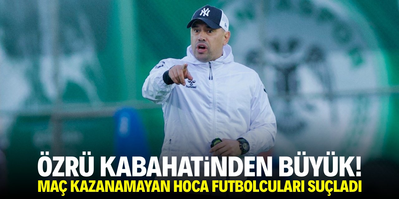 Özrü kabahatinden büyük! Konyaspor'da maç kazanamayan hoca futbolcularını suçladı