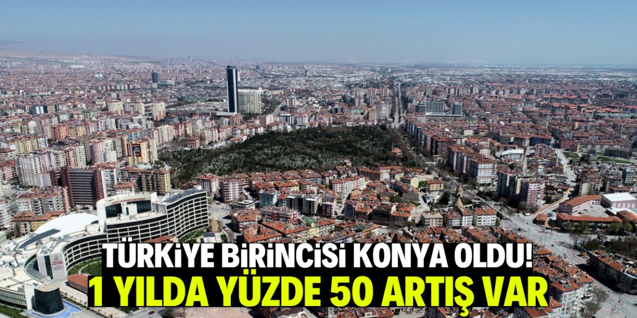 Konya 80 ili geride bıraktı! Yüzde 50 artışla Türkiye birincisi oldu