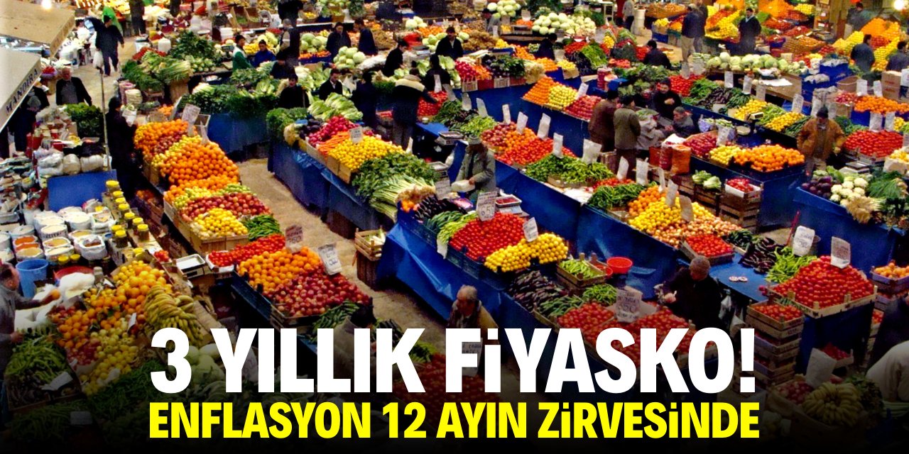 3 yıllık fiyasko! Enflasyon 12 ayın zirvesinde