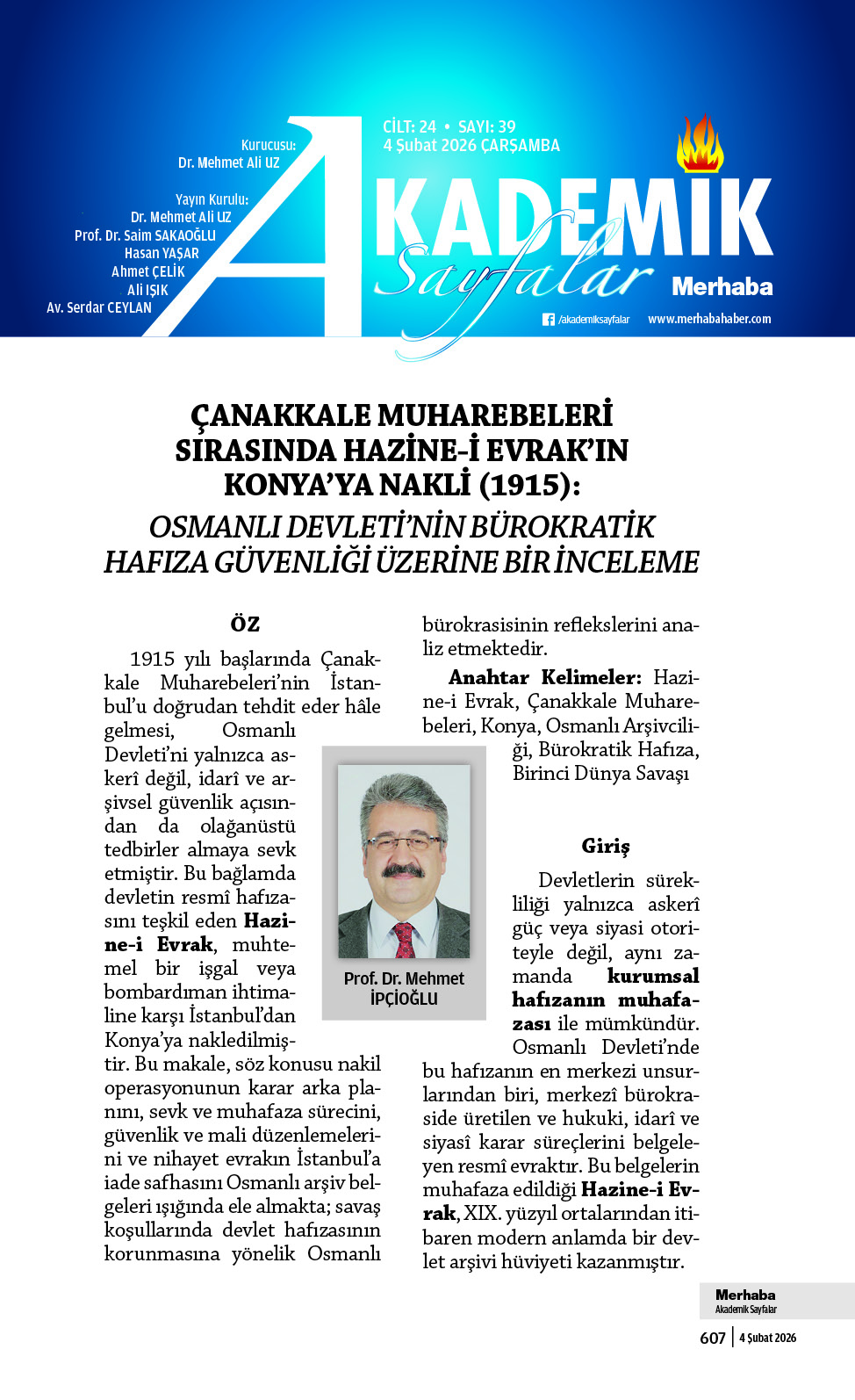 Cilt24, Sayı 39, 4 Şubat 2026