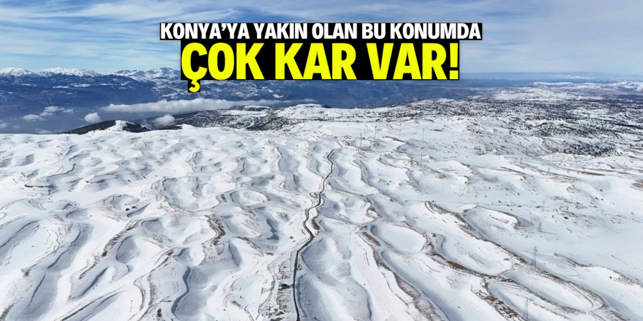 Konya'dan yola çıkanlar 1 metre kar manzarasıyla karşılaşıyor