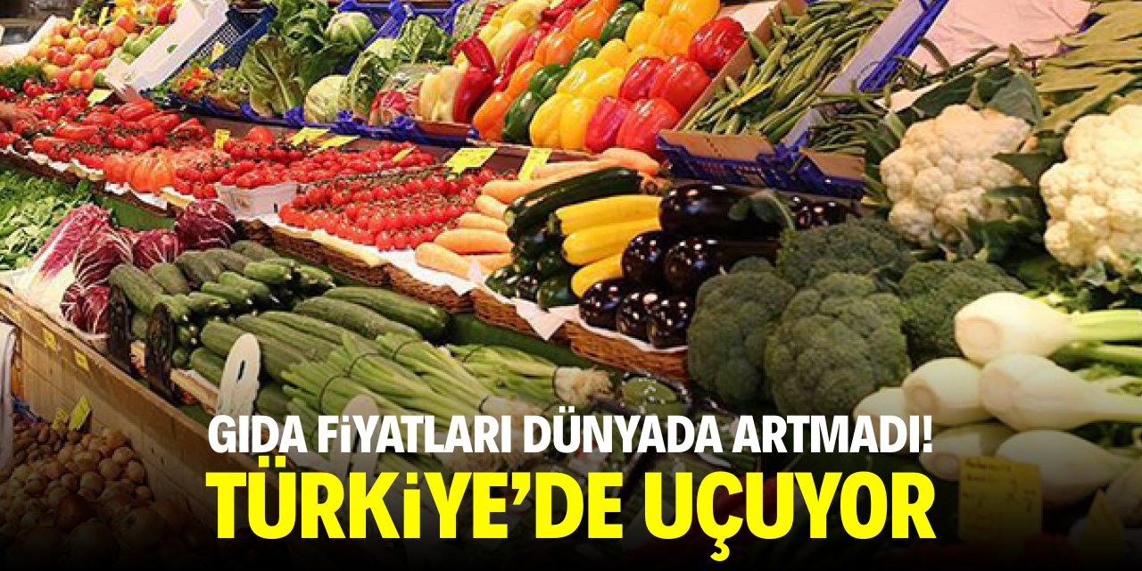 Gıda fiyatları dünyada artmadı! Türkiye'de uçuyor