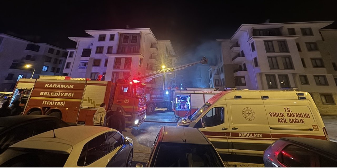 5 katlı apartmanda yangın! 10 kişi hastanelik