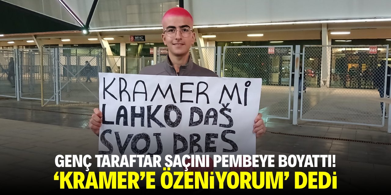 Genç taraftar saçını pembeye boyattı! ‘Kramer’e özeniyorum’ dedi