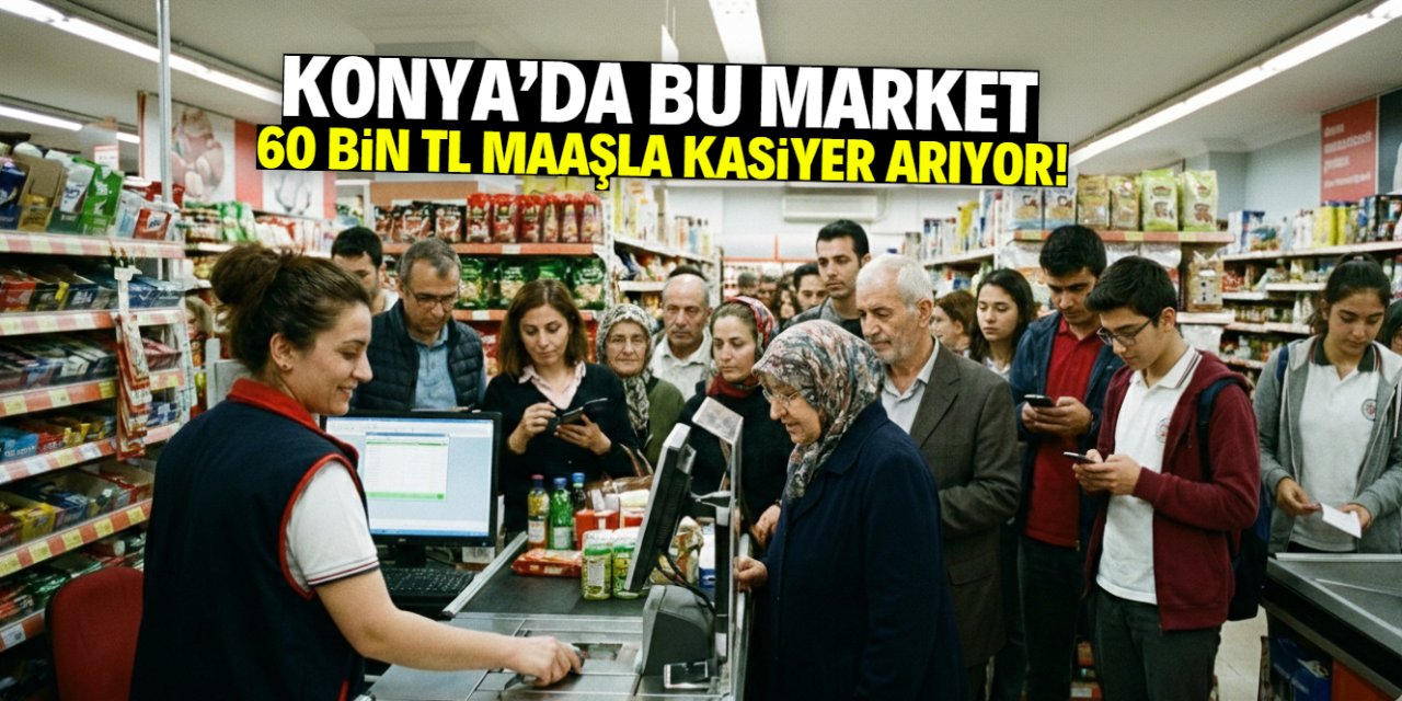 Konya'da bu market 60 bin TL maaşla kasiyer istihdam edecek!