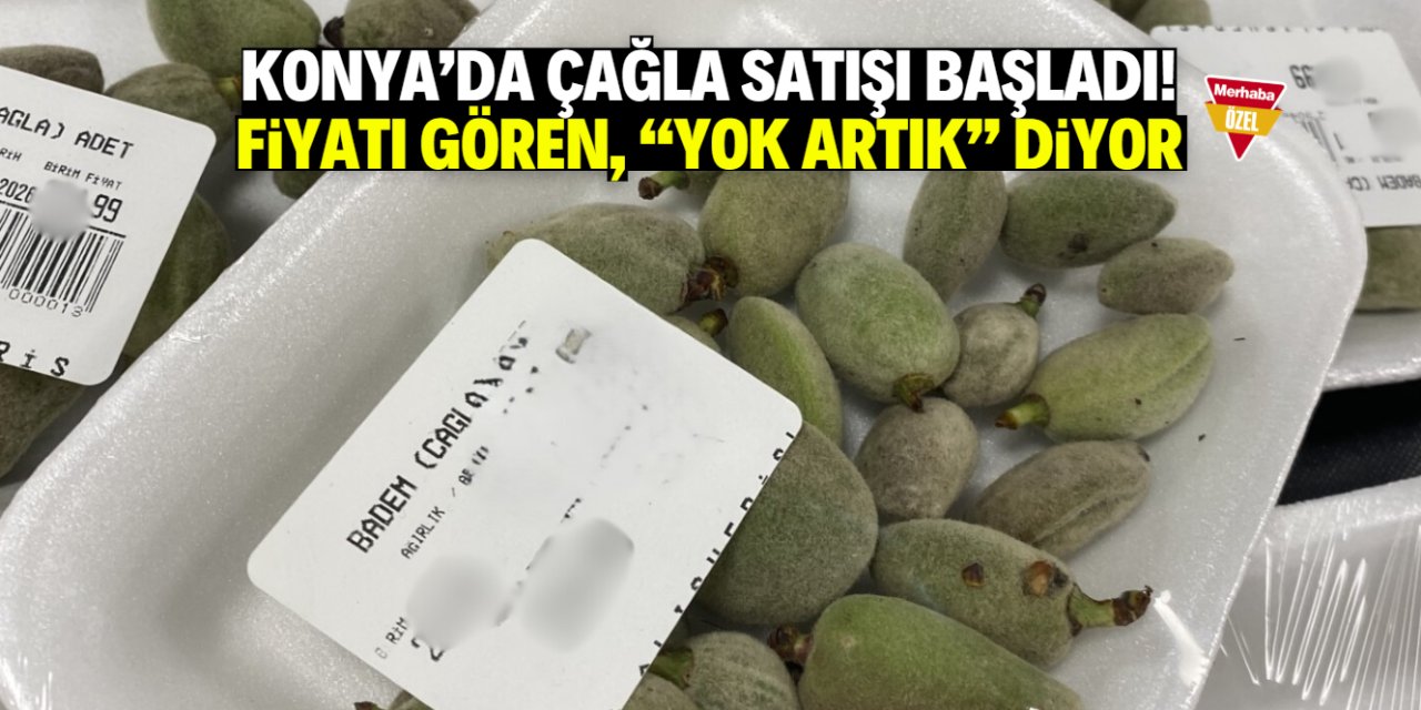 Konya'da badem çağla satışı başladı! Fiyat tartışma konusu oldu