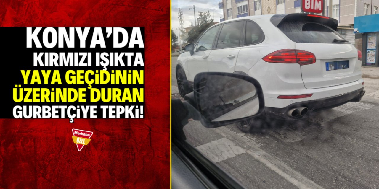 Konya'da yaya geçidini kapatan gurbetçiye tepki gösterildi