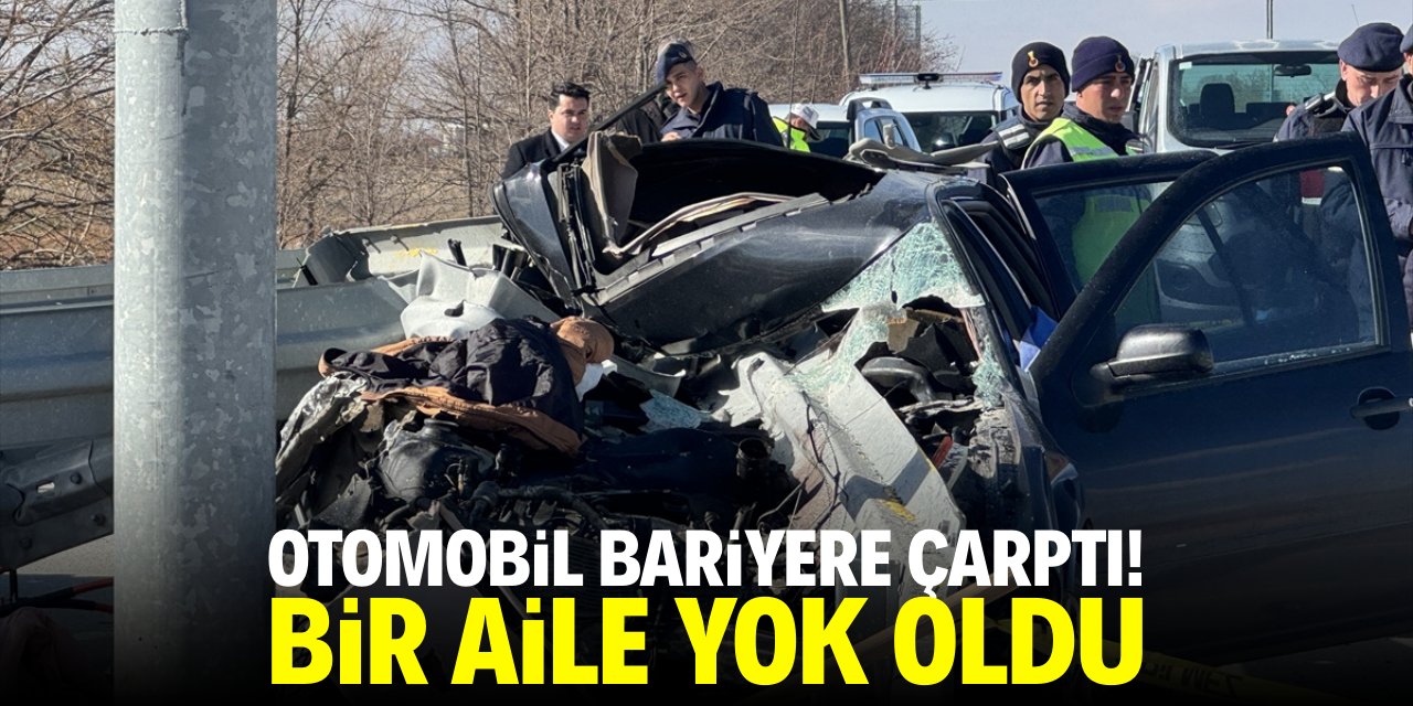 Otomobil bariyere çarptı! Bir aile yok oldu