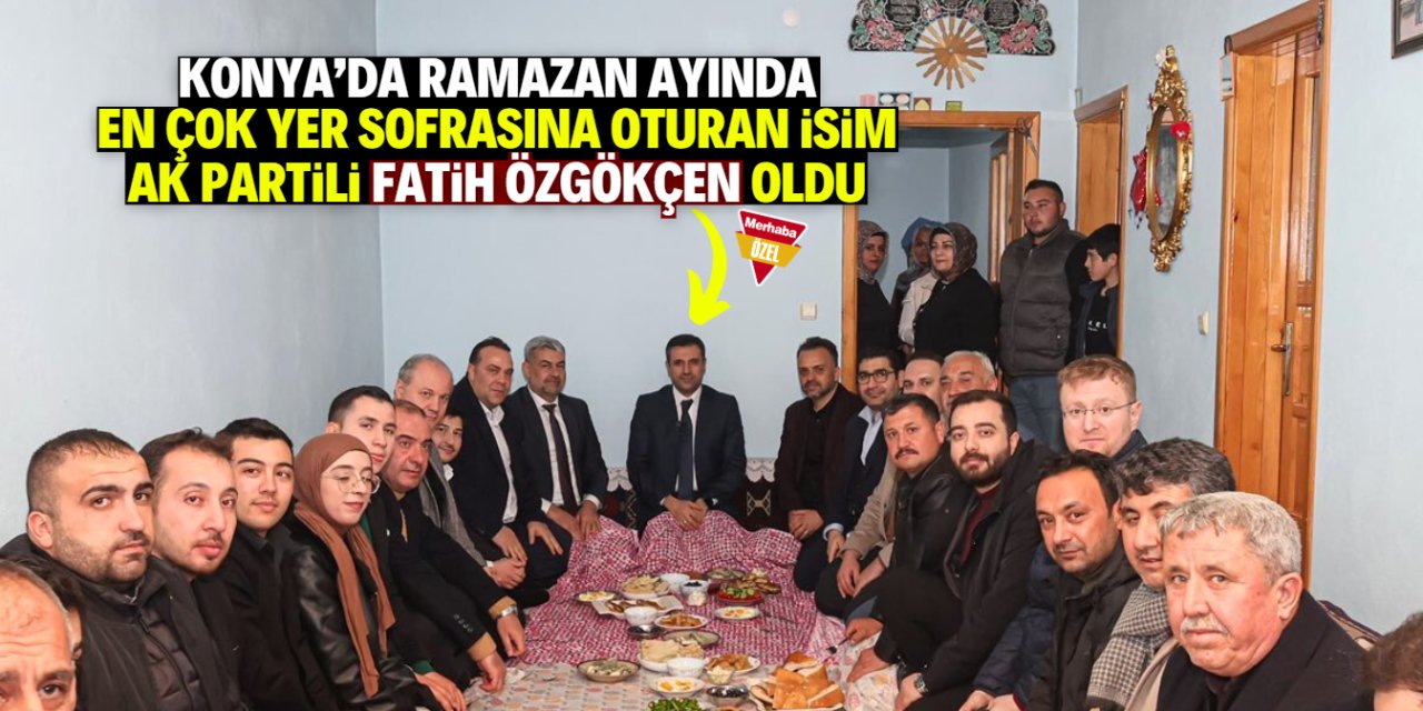 Konya'da 'yer sofrası' rekorunu AK Parti İl Başkanı Fatih Özgökçen kırdı