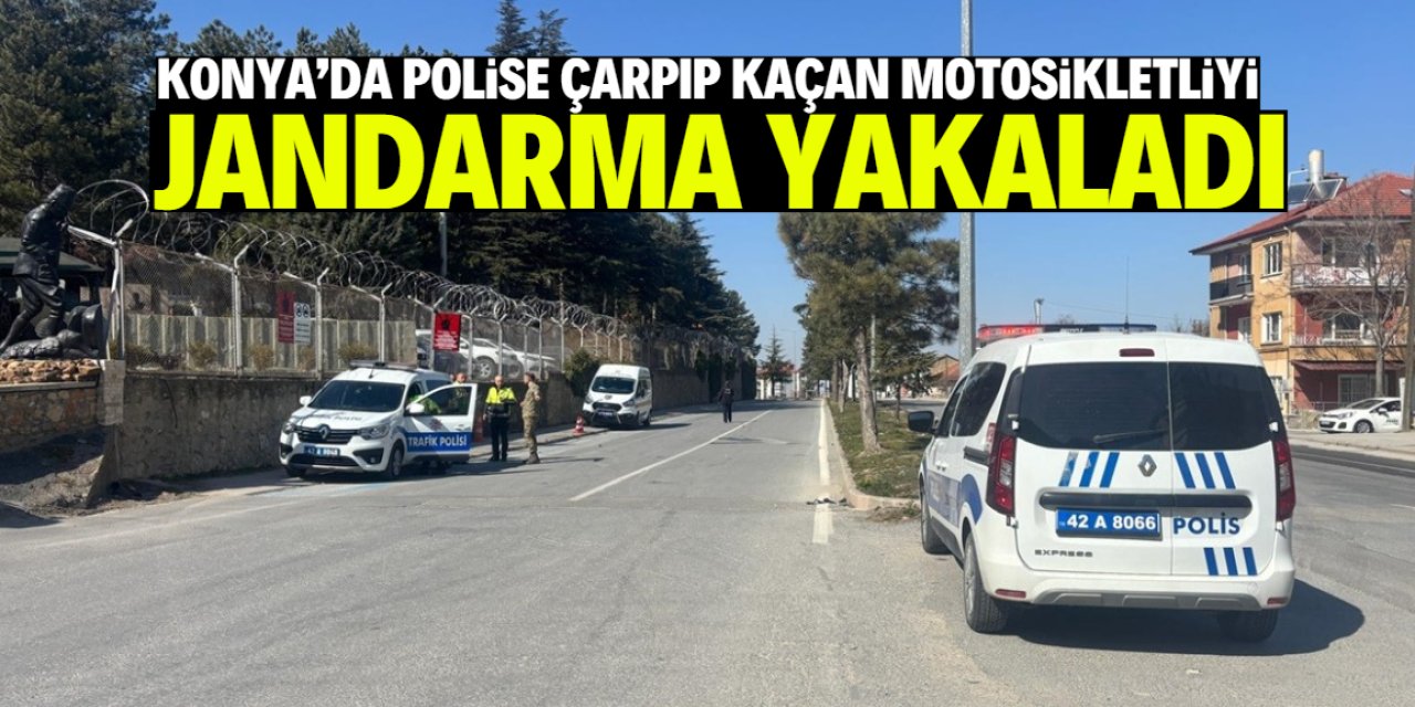 Akşehir'de polise çarpıp kaçan motosiklet sürücüsü yakalandı